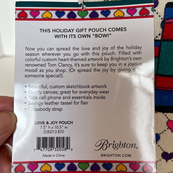 New With Tags Brighton Love & Joy Pouch Purse - Picture 7 of 12